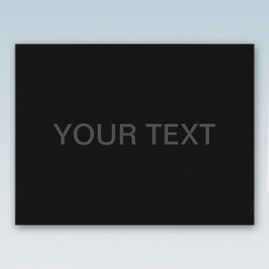 Carte Postale Texte personnalisable | Noir Moderne Gras & Gris F