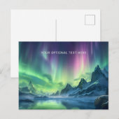 Carte Postale Texte personnalisé Aurora Borealis (Devant / Derrière)