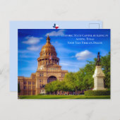 Carte Postale Texte personnalisé Capitole d'État historique Aust (Devant / Derrière)