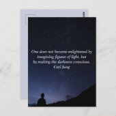 Carte Postale Texte personnalisé Carl Jung Enlighted Conscious C (Devant / Derrière)
