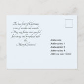 Carte Postale Texte personnalisé de Noël simple (Dos)