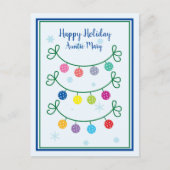 Carte Postale Texte personnalisé de Noël simple (Devant)