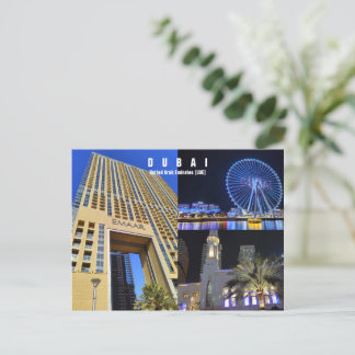 Carte Postale Texte personnalisé, Dubaï, Émirats arabes unis Ca