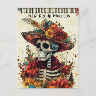 Carte Postale Texte personnalisé 💀 élégance Vintage