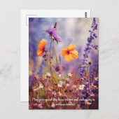 Carte Postale Texte personnalisé Enchanter une prairie en automn (Devant / Derrière)