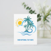 Carte Postale Texte personnalisé Îles tropicales (Debout devant)