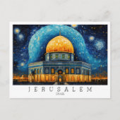 Carte Postale Texte personnalisé, Jérusalem, Dôme de Rocher, Isr (Devant)