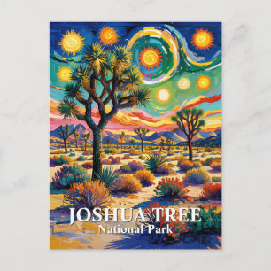 Carte Postale Texte personnalisé Joshua Tree Van Gogh Désert col