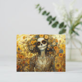 Carte Postale Texte personnalisé 💀 La Calavera Catrina avec fle (Debout devant)