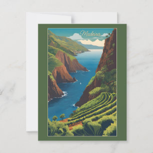 Carte Postale Texte personnalisé Madeira Portugal