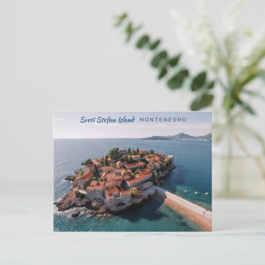 Carte Postale Texte personnalisé Monténégro (Debout devant)