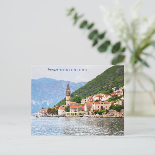 Carte Postale Texte personnalisé Monténégro (Debout devant)