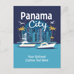 Carte Postale Texte personnalisé Panama City