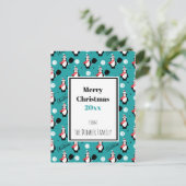 Carte Postale 🐧 texte personnalisé 🐧 Pickleball Joyeux Noël 🎁 (Debout devant)