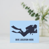 Carte Postale Texte Personnalisé Plongée sous-marine (Debout devant)