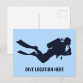 Carte Postale Texte Personnalisé Plongée sous-marine (Devant / Derrière)