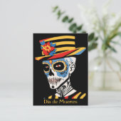 Carte Postale Texte personnalisé 💀 Pop Art Calavera en casquett (Debout devant)