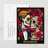 Carte Postale Texte personnalisé 💀 Pop Jour des morts (Devant / Derrière)