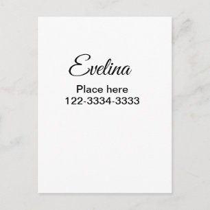 Carte Postale Texte simple minimal ajoutez votre nom lieu ville