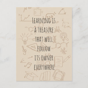 Carte Postale texte sur un arrière - plan scolaire