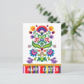 Carte Postale Texte vertical personnalisé du folklore de Pâques (Debout devant)