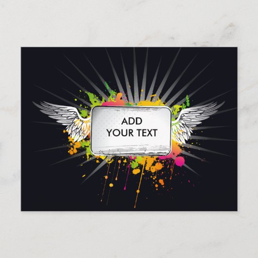 Carte Postale Texte volant (Devant)