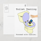 Carte Postale Textes des toilettes (Devant / Derrière)