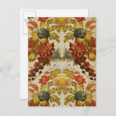 Carte Postale Textile à motif floral extensible (Devant / Derrière)