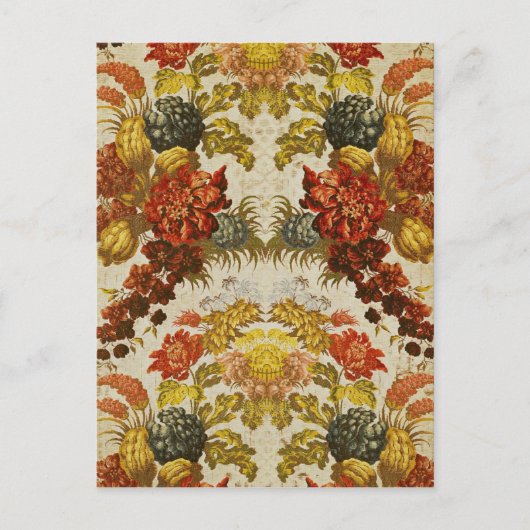 Carte Postale Textile à motif floral extensible (Devant)
