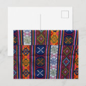 Carte Postale Textile bhoutanais (Devant / Derrière)