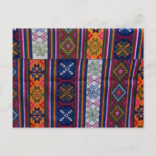 Carte Postale Textile bhoutanais (Devant)