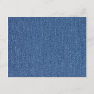 Carte Postale Textile fabric bleu fashion jean denim