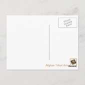 Carte Postale Textile Mariage afghan (Dos)