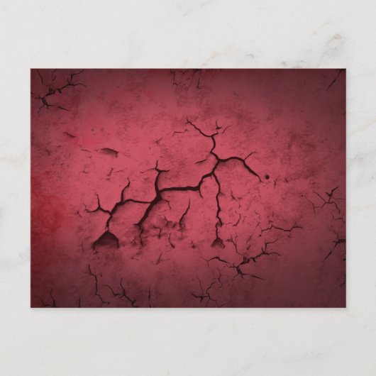 Carte Postale Texture Abstraite Argile rouge mur fissuré (Devant)