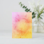 Carte postale texture aquarelle coucher de soleil (Debout devant)