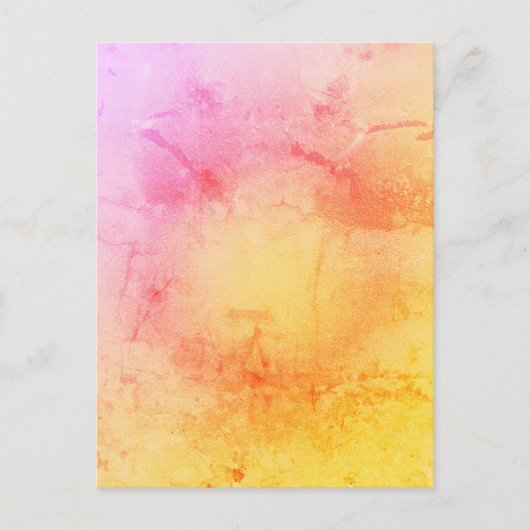 Carte postale texture aquarelle coucher de soleil (Devant)