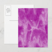 Carte Postale texture arrière - plan aquarelle violet transparen (Devant / Derrière)