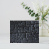 Carte Postale Texture de bois brûlé (Debout devant)