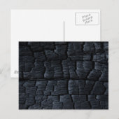 Carte Postale Texture de bois brûlé (Devant / Derrière)