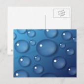Carte Postale Texture de goutte d'eau bleue (Devant / Derrière)