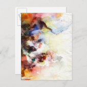 Carte Postale Texture de grunge à l'aquarelle abstraite avec de  (Devant / Derrière)