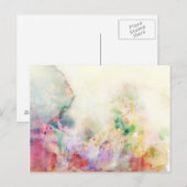 Carte Postale texture de grunge Abstraite avec peinture d'aquare (Devant / Derrière)