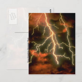 Carte Postale Texture de la foudre (Devant / Derrière)