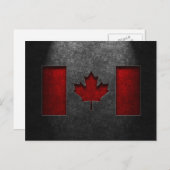 Carte Postale Texture de la pierre du drapeau canadien (Devant / Derrière)