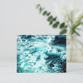 Carte Postale Texture de l'eau de mer de la vague océanique (Debout devant)