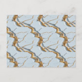 Carte Postale Texture de marbre blanc avec veines dorées craquel (Devant)