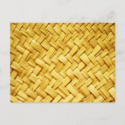 Carte Postale Texture de paille tissée jaune (Devant)