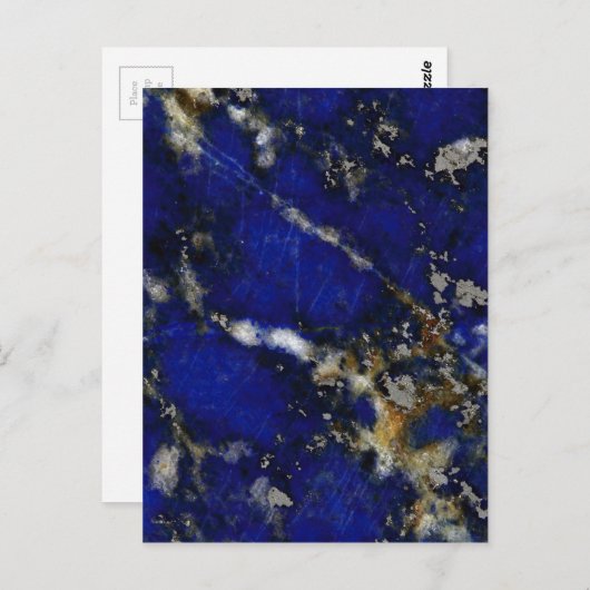 Carte Postale Texture de pierre : Lapis lazuli (Devant / Derrière)