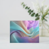 Carte Postale Texture de tissu abstrait dans des tons pastel (Debout devant)