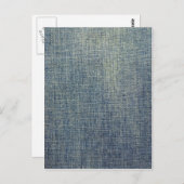 Carte Postale texture de tissu en denim passé (Devant / Derrière)